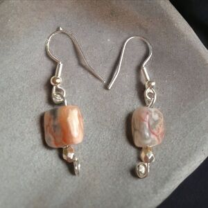 Crazy Lace Agate Earrings